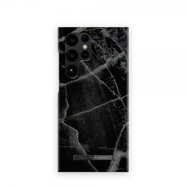 Ideal of Sweden Samsung Galaxy S23 Ultra Cover Fashion Case Black Thunder Marble