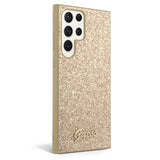 Guess Samsung Galaxy S23 Ultra Cover Fixed Glitter Case Guld