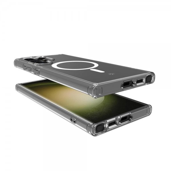 Celly Samsung Galaxy S23 Ultra Cover GELSKINMAG MagSafe Transparent