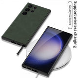 GKK Samsung Galaxy S23 Ultra Cover Lædertekstur Brun