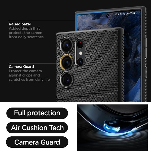 Spigen Samsung Galaxy S23 Ultra Cover Liquid Air Matte Black