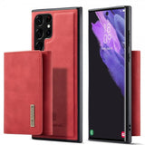 Dg.Ming Samsung Galaxy S23 Ultra Cover M1 Series Aftagelig Kortholder Rød
