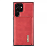 Dg.Ming Samsung Galaxy S23 Ultra Cover M1 Series Aftagelig Kortholder Rød