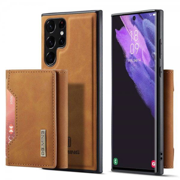 Dg.Ming Samsung Galaxy S23 Ultra Cover M2 Series Aftagelig Kortholder Brun