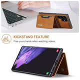 Dg.Ming Samsung Galaxy S23 Ultra Cover M2 Series Aftagelig Kortholder Brun