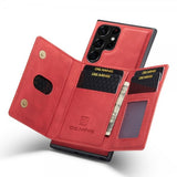 Dg.Ming Samsung Galaxy S23 Ultra Cover M2 Series Aftagelig Kortholder Rød