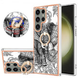 Samsung Galaxy S23 Ultra Cover med fingerring Elefantmotiv