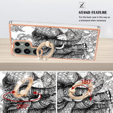 Samsung Galaxy S23 Ultra Cover med fingerring Elefantmotiv