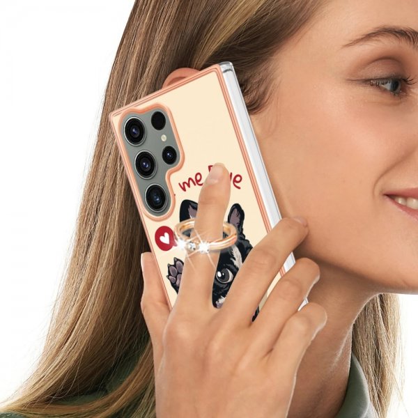 Samsung Galaxy S23 Ultra Cover med Finger Ring Motiv Give Me Five