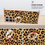 Samsung Galaxy S23 Ultra Cover med Finger Ring Motiv Leopardmønster