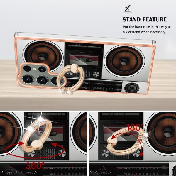 Samsung Galaxy S23 Ultra Cover med Fingerring Motiv Radio