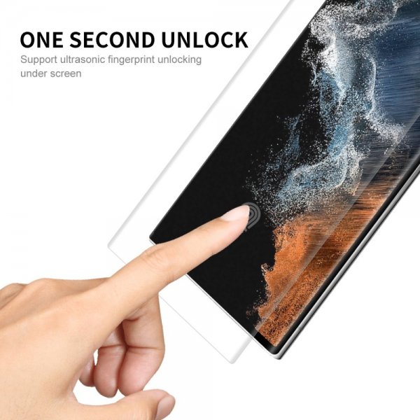 Enkay Samsung Galaxy S23 Ultra Cover med Skærmbeskyttelse Lædertekstur Brun