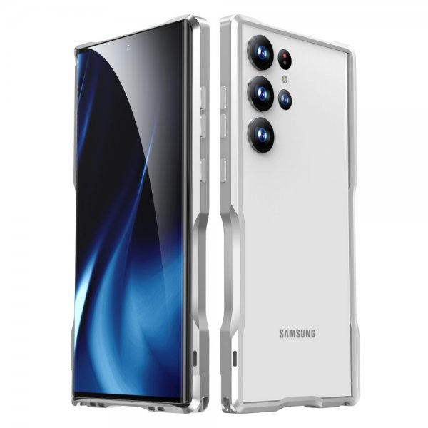 Samsung Galaxy S23 Ultra Cover Metal Bumper Sølv
