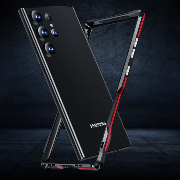 Samsung Galaxy S23 Ultra Cover Metal Bumper Sølv
