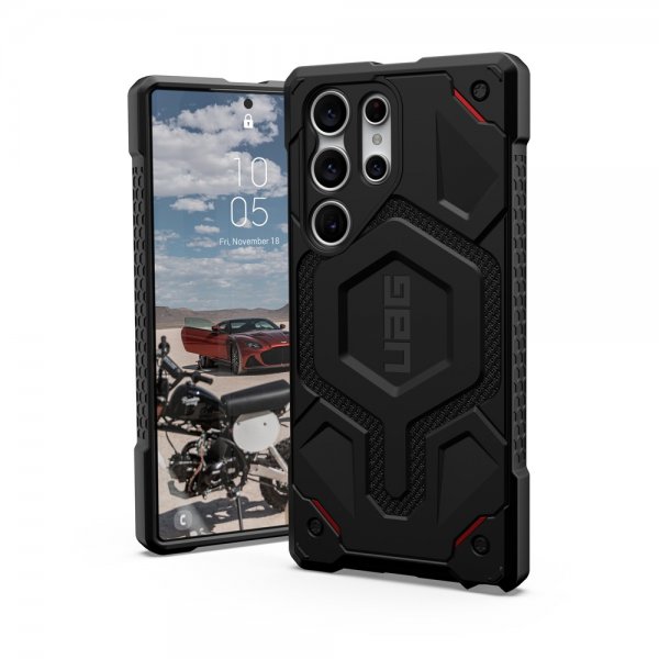 Urban Armor Gear (UAG) Samsung Galaxy S23 Ultra Cover Monarch Pro MagSafe Kevlar Black