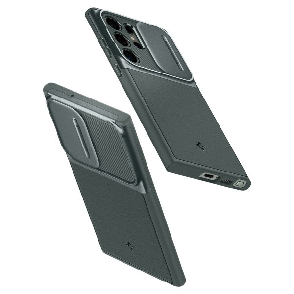 Spigen Samsung Galaxy S23 Ultra Cover Optik Armor Abyss Green