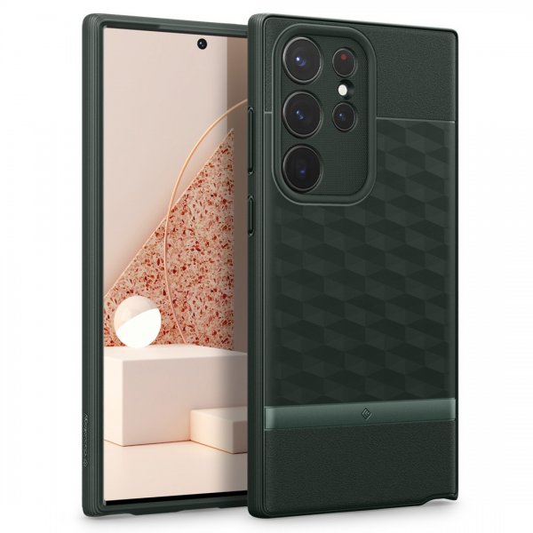 Caseology Samsung Galaxy S23 Ultra Cover Parallax Midnight Green