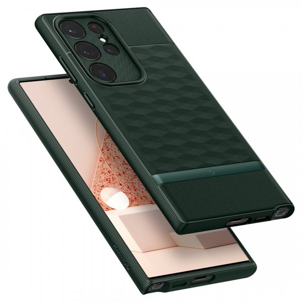 Caseology Samsung Galaxy S23 Ultra Cover Parallax Midnight Green