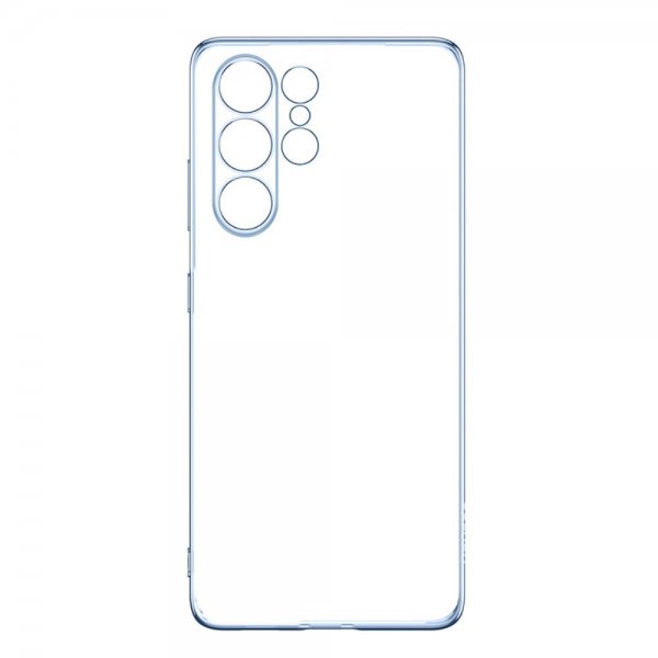 Sulada Samsung Galaxy S23 Ultra Cover Forgyldt Kant Lyseblå
