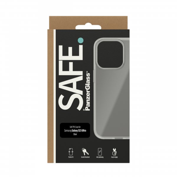SAFE by PanzerGlass Samsung Galaxy S23 Ultra Cover Soft TPU Cover Transparent