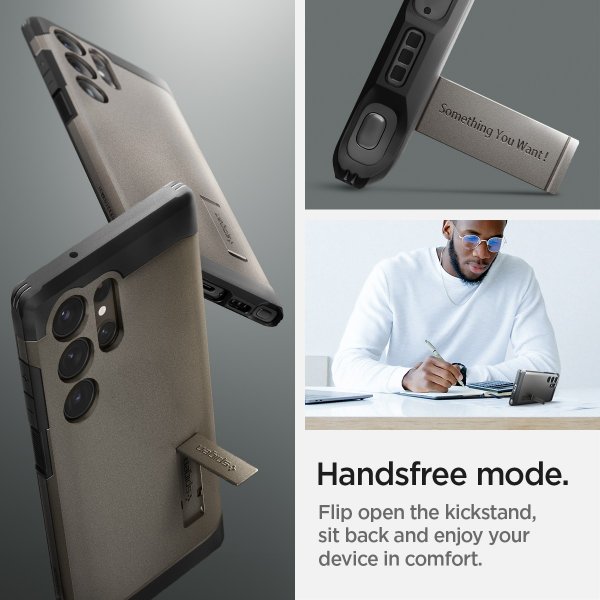 Spigen Samsung Galaxy S23 Ultra Cover Tough Armor Gunmetal