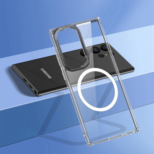 Samsung Galaxy S23 Ultra Cover Transparent MagSafe Sort