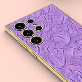 GKK Samsung Galaxy S23 Ultra Cover Stof Belagt Kant Grøn