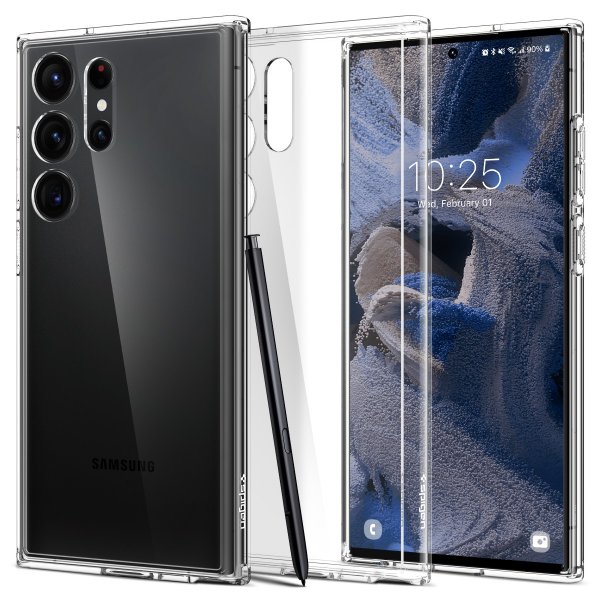 Spigen Samsung Galaxy S23 Ultra Cover Ultra Hybrid Crystal Clear