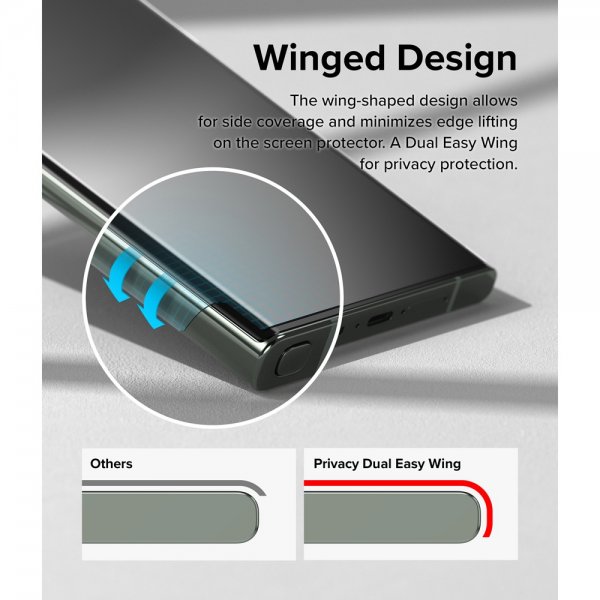 Ringke Samsung Galaxy S23 Ultra Skærmbeskyttelse Privacy Dual Easy Film