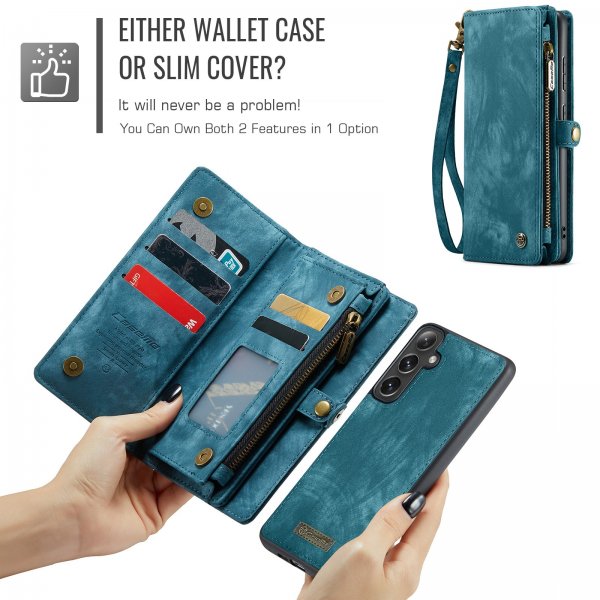 CaseMe Samsung Galaxy S24 FE Etui 008 Series Aftagelig Skal Blå