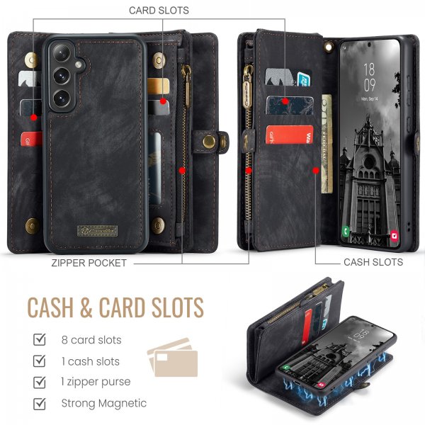 CaseMe Samsung Galaxy S24 FE Etui 008 Series Aftageligt Cover Sort