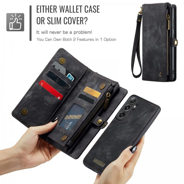 CaseMe Samsung Galaxy S24 FE Etui 008 Series Aftageligt Cover Sort