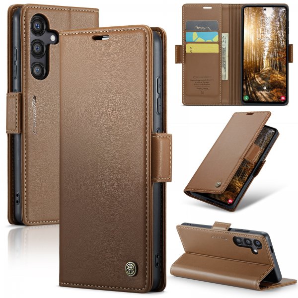 CaseMe Samsung Galaxy S24 FE Etui 023-serien Brun