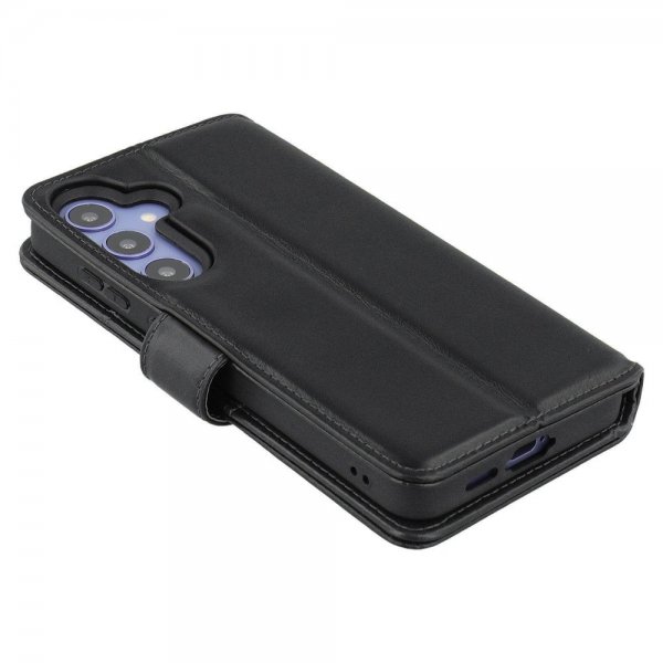 Nordic Covers Samsung Galaxy S24 FE Etui Essential Leather Raven Black