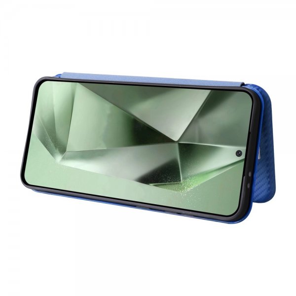 Samsung Galaxy S24 FE Etui Kulfibertekstur Blå
