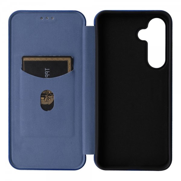 Samsung Galaxy S24 FE Etui Kulfibertekstur Blå
