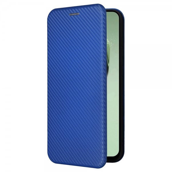 Samsung Galaxy S24 FE Etui Kulfibertekstur Blå