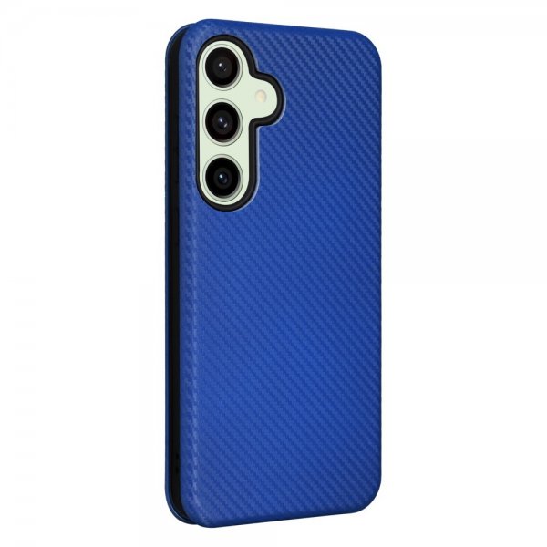 Samsung Galaxy S24 FE Etui Kulfibertekstur Blå