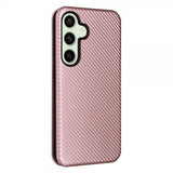 Samsung Galaxy S24 FE Etui Kulfibertekstur Rosaguld