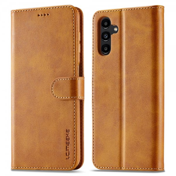 Lc.Imeeke Samsung Galaxy S24 FE Etui med Kortlomme Standfunktion Lysebrun