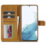 Lc.Imeeke Samsung Galaxy S24 FE Etui med Kortlomme Standfunktion Lysebrun