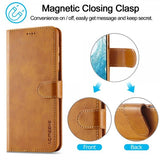 Lc.Imeeke Samsung Galaxy S24 FE Etui med Kortlomme Standfunktion Lysebrun