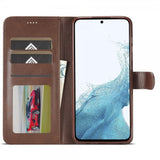 Lc.Imeeke Samsung Galaxy S24 FE Etui med Kortlomme Standerfunktion Mørkebrun