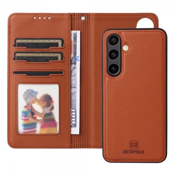 Betopnice Samsung Galaxy S24 FE Etui med Aftageligt Cover 005 Brun
