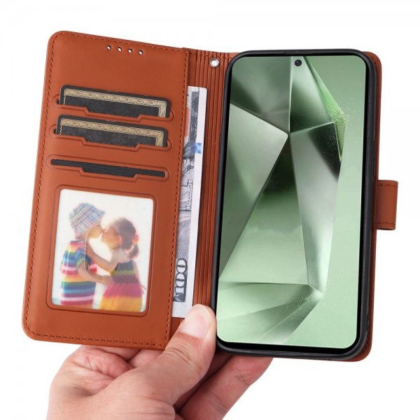 Betopnice Samsung Galaxy S24 FE Etui med Aftageligt Cover 005 Brun