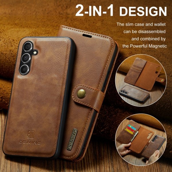 Dg.Ming Samsung Galaxy S24 FE Etui med Aftagelig Skal Brun
