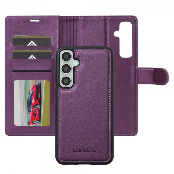 Lc.Imeeke Samsung Galaxy S24 FE Etui med Aftageligt Cover L2 Series MagSafe Lilla