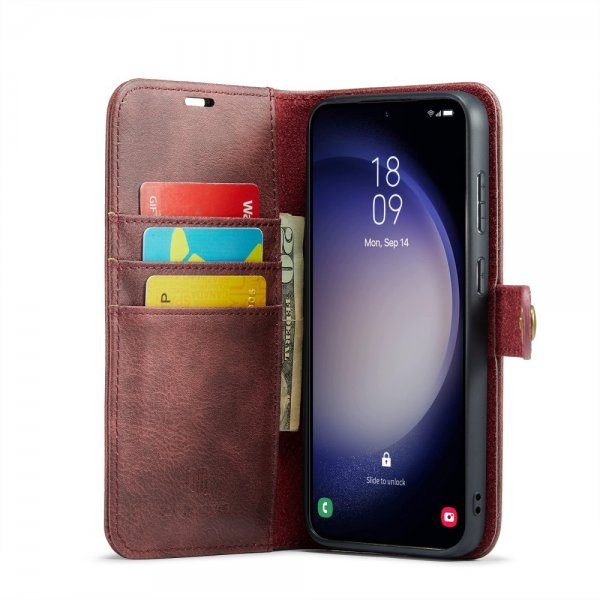 Dg.Ming Samsung Galaxy S24 FE Etui med Aftagelig Skal Rød