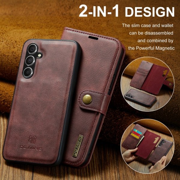 Dg.Ming Samsung Galaxy S24 FE Etui med Aftagelig Skal Rød