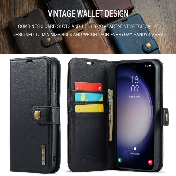 Dg.Ming Samsung Galaxy S24 FE Etui med Aftagelig Skal Sort